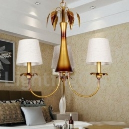 Lustre à 3 lumières de style bougie rustique contemporain moderne
