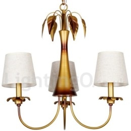Lustre à 3 lumières de style bougie rustique contemporain moderne