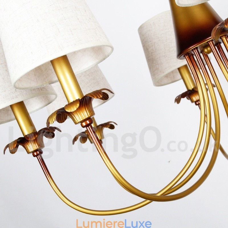Lustre à 3 lumières de style bougie rustique contemporain moderne
