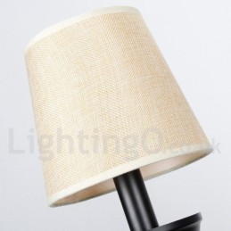 Lustre rustique rétro contemporain à 3 lumières de style bougie