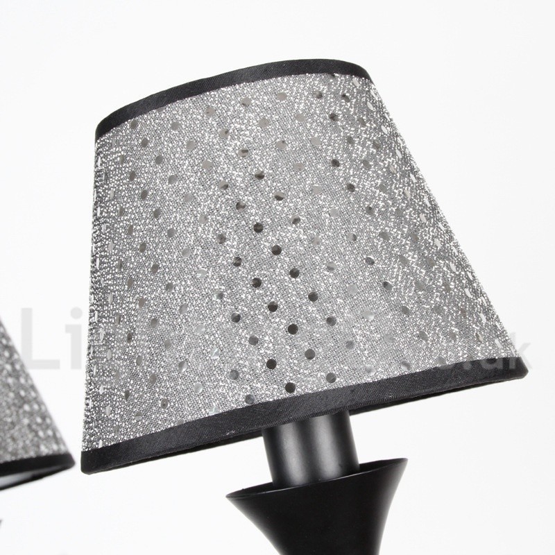 Lustre rustique moderne contemporain rétro noir à 12 lumières de style bougie
