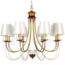 Lustre à 8 lumières de style méditerranéen rustique et contemporain moderne de style bougie