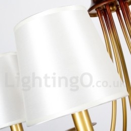 Lustre à 3 lumières de style méditerranéen rustique et contemporain moderne de style bougie
