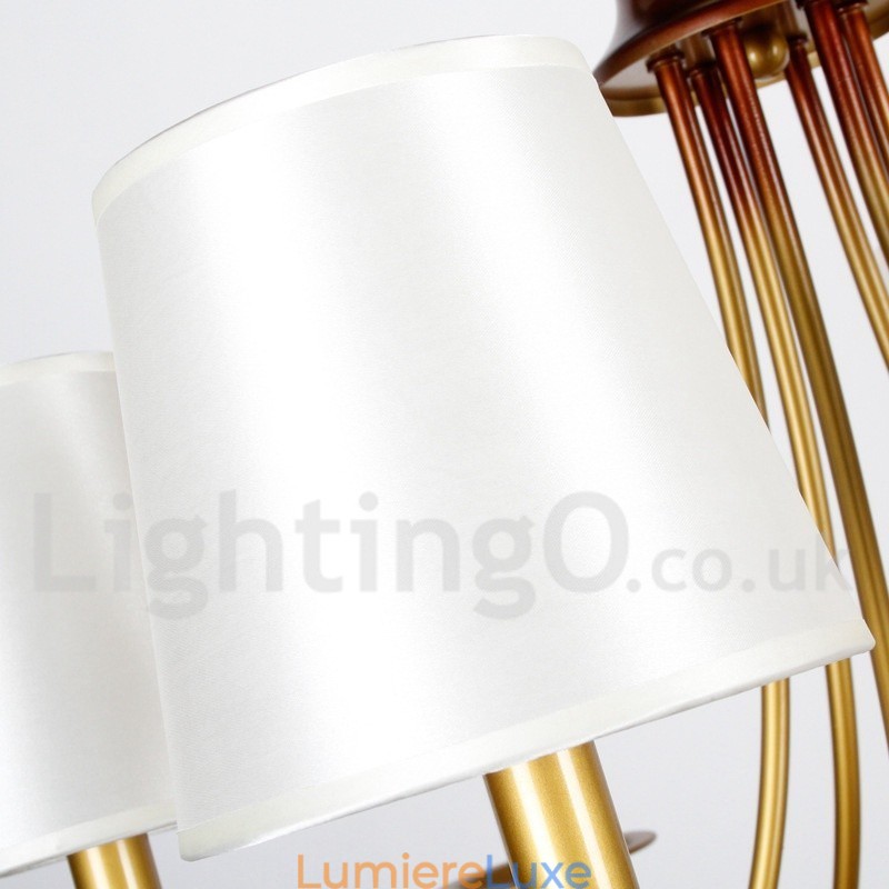 Lustre à 3 lumières de style méditerranéen rustique et contemporain moderne de style bougie