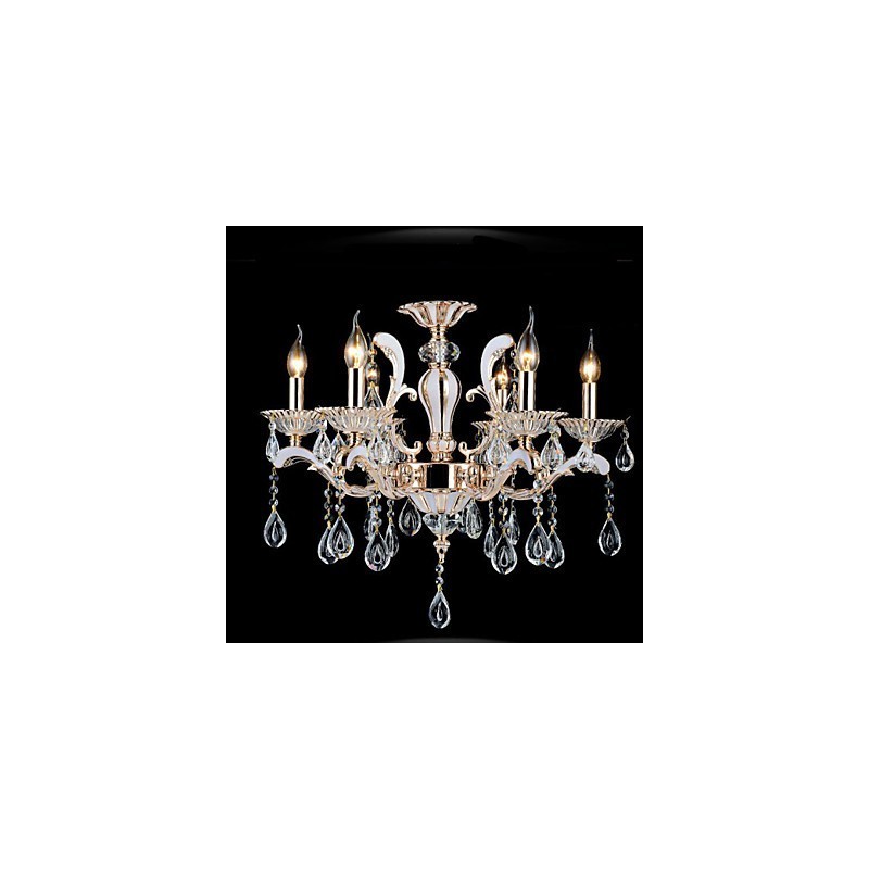 Lampes suspendues en cristal de luxe de style européen en alliage de zinc