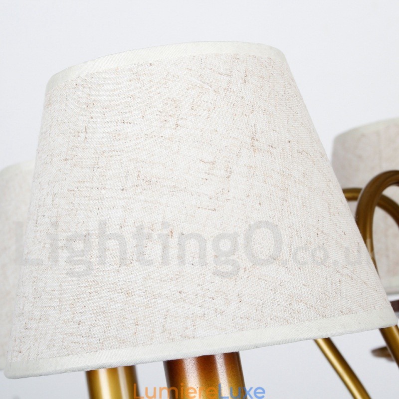 Lustre à 5 lumières de style bougie rétro rustique contemporain moderne