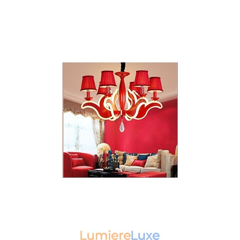 Lustre en acrylique rouge Creative Garden Lights