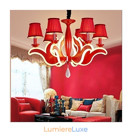 Lustre en acrylique rouge Creative Garden Lights Lustre en acrylique rouge Creative Garden Lights