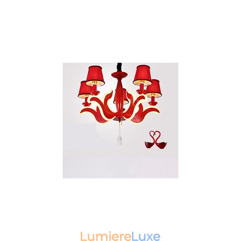 Lustre en acrylique rouge Creative Garden Lights