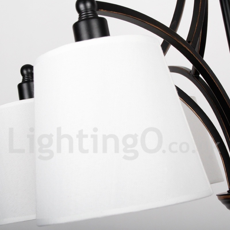 Lustre rustique rétro contemporain à 3 lumières de style bougie
