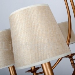 Lustre à 3 lumières de style méditerranéen rétro rustique avec bougies