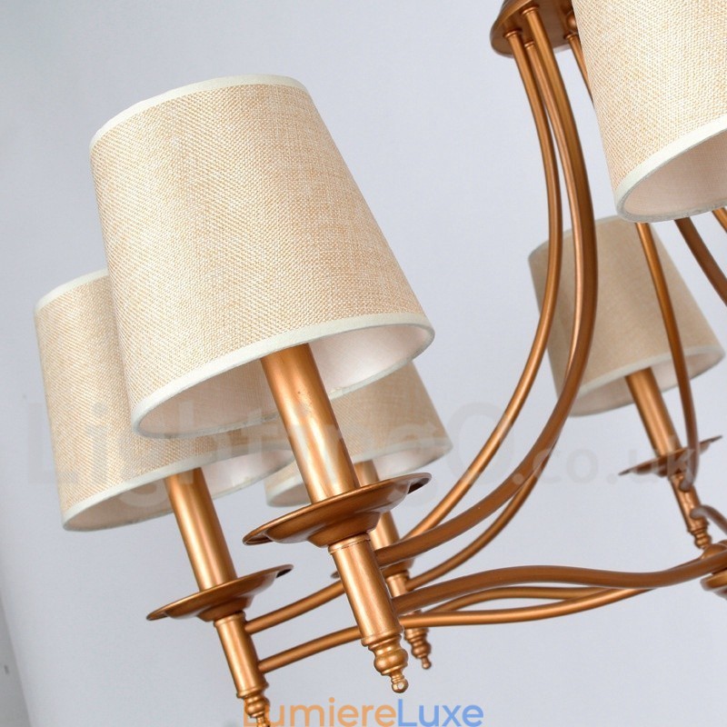 Lustre à 3 lumières de style méditerranéen rétro rustique avec bougies
