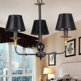 Lustre rétro rustique à 3 lumières de style bougie