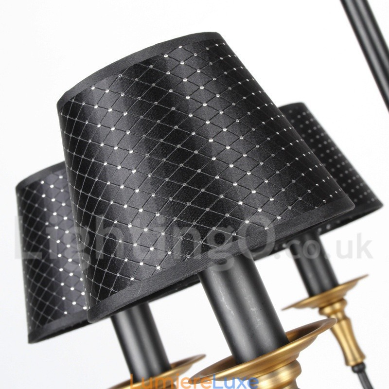 Lustre rétro rustique à 5 lumières de style bougie