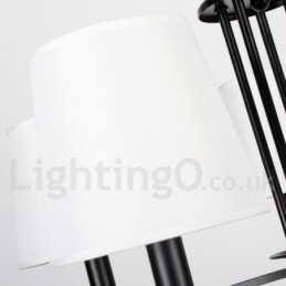 Lustre à 5 lumières de style méditerranéen rétro noir rustique contemporain de style bougie