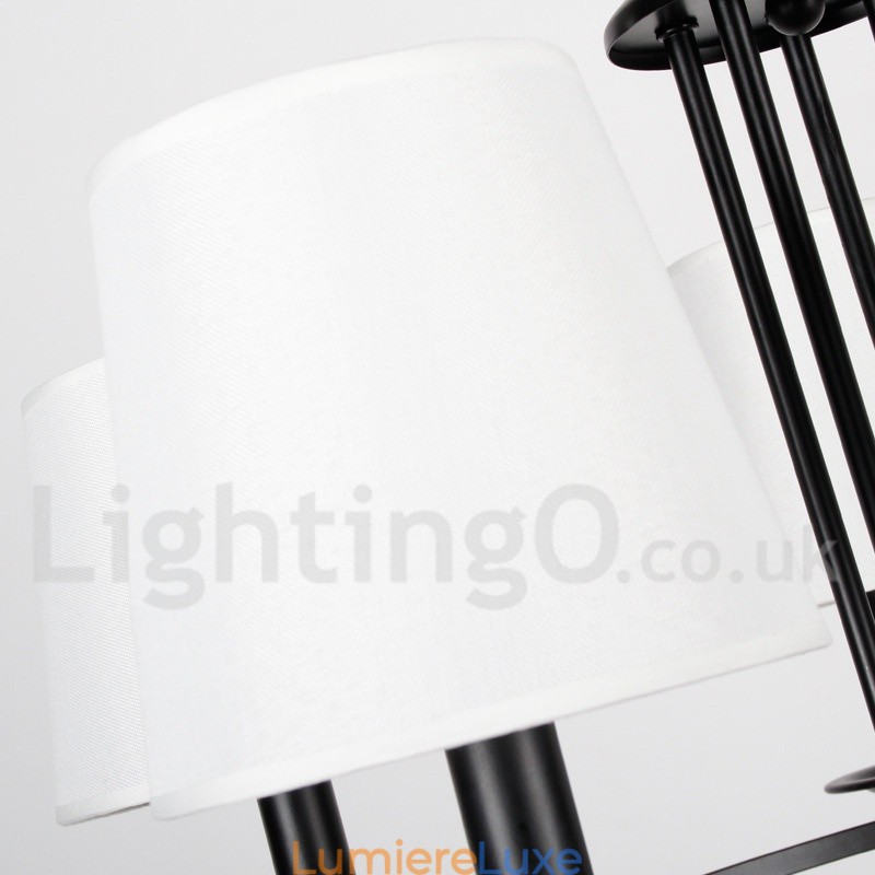 Lustre à 5 lumières de style méditerranéen rétro noir rustique contemporain de style bougie