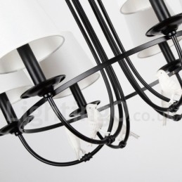 Lustre à 5 lumières de style méditerranéen rétro noir rustique contemporain de style bougie