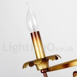 Lustre rétro à 3 lumières de style bougie