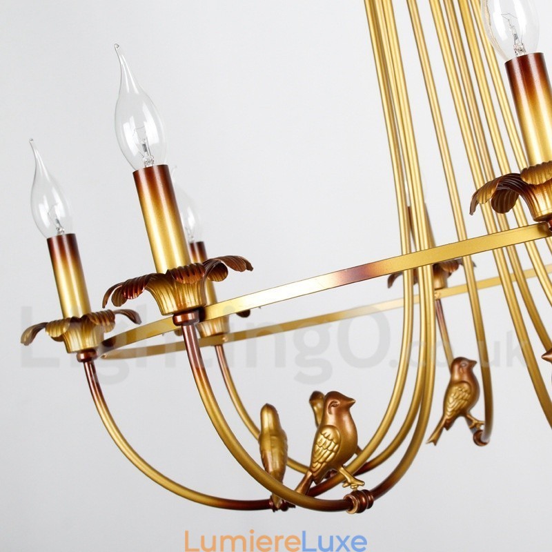 Lustre rétro à 3 lumières de style bougie