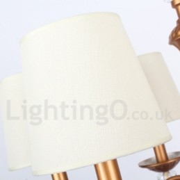 Lustre rustique noir rétro à 5 lumières de style bougie