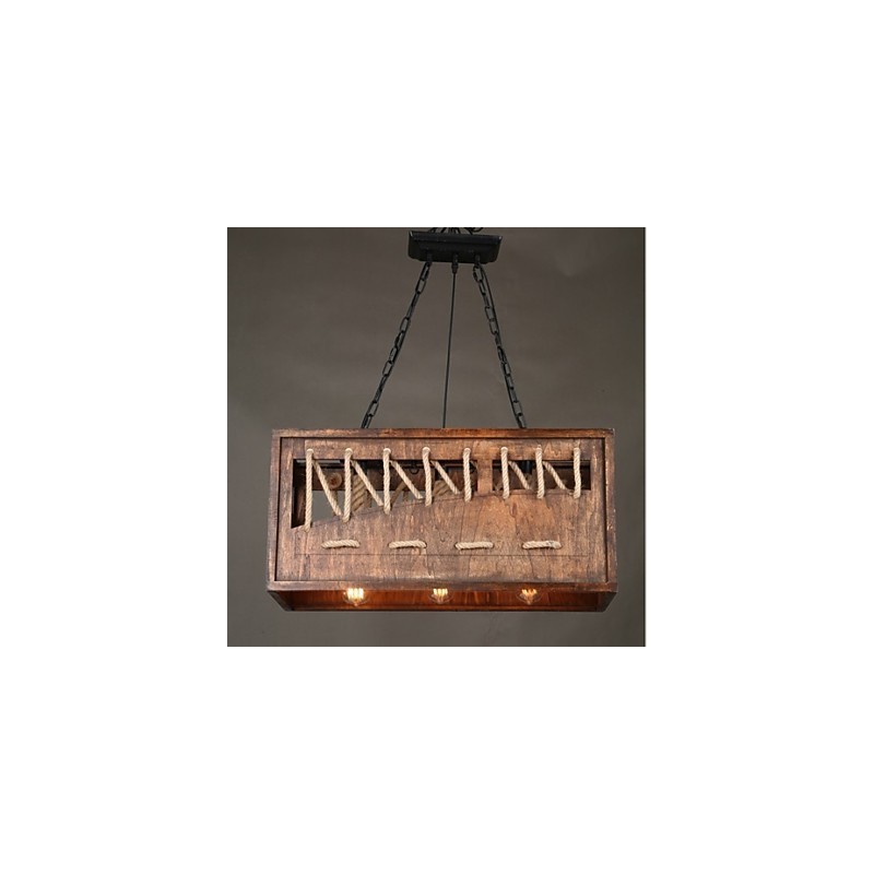 Lustre en bois minimaliste