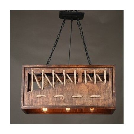 Lustre en bois minimaliste Lustre en bois minimaliste