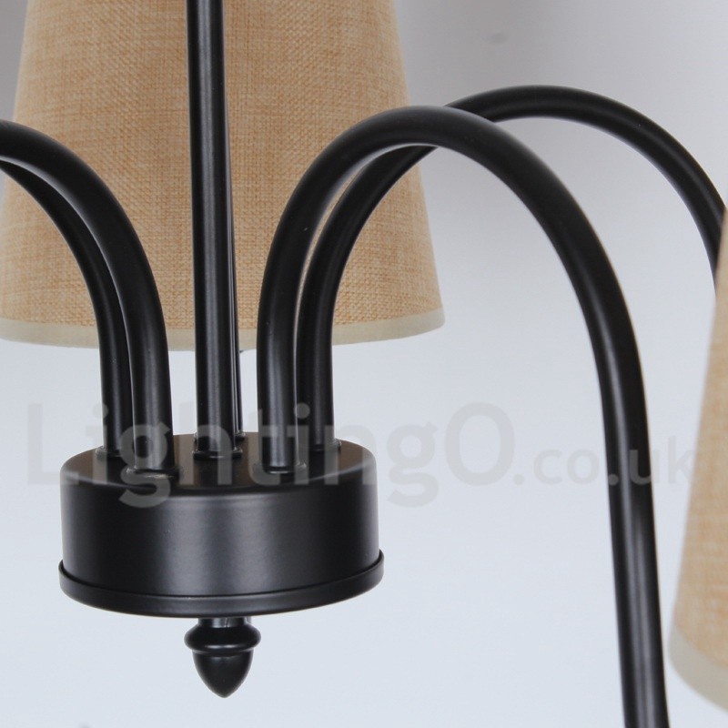 Lustre rétro contemporain à 5 lumières de style bougie