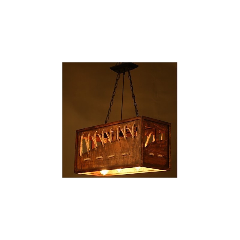 Lustre en bois minimaliste