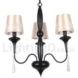 Lustre à 3 lumières de style méditerranéen en forme de bougie