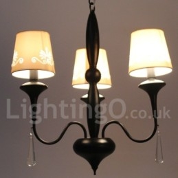Lustre à 3 lumières de style méditerranéen en forme de bougie