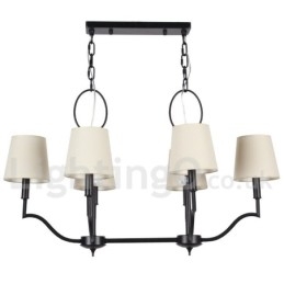 Lustre contemporain moderne à 6 lumières de style bougie