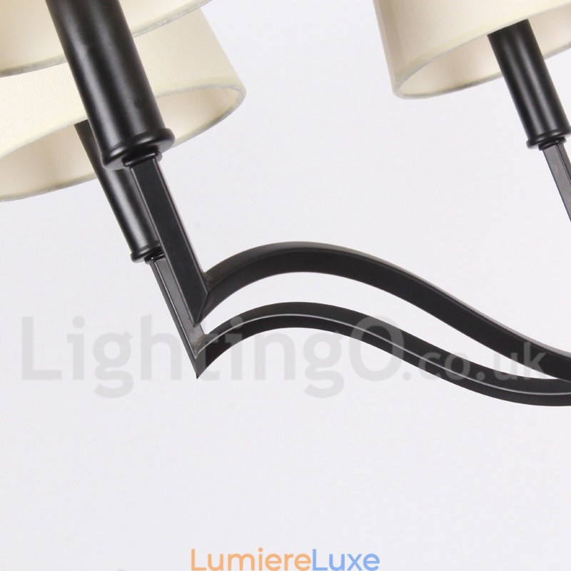 Lustre contemporain moderne à 6 lumières de style bougie