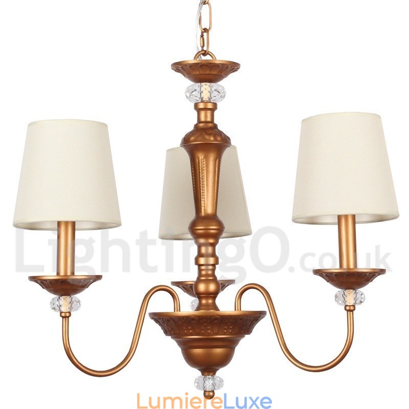 Lustre rétro à 3 lumières de style bougie