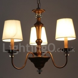 Lustre rétro à 3 lumières de style bougie