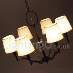 Lustre contemporain moderne à 6 lumières de style bougie