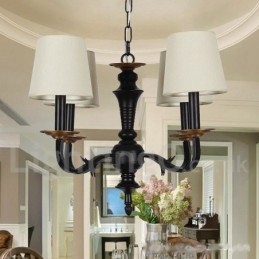 Lustre rétro à 4 lumières de style bougie