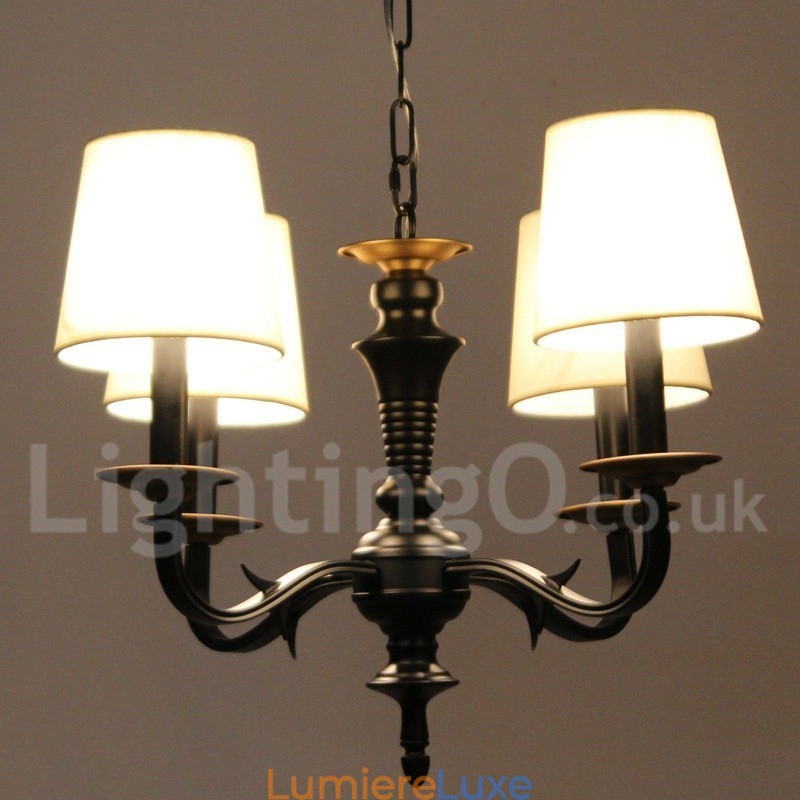 Lustre rétro à 4 lumières de style bougie