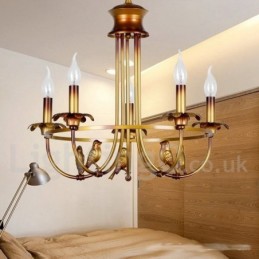 Lustre rétro à 5 lumières de style bougie
