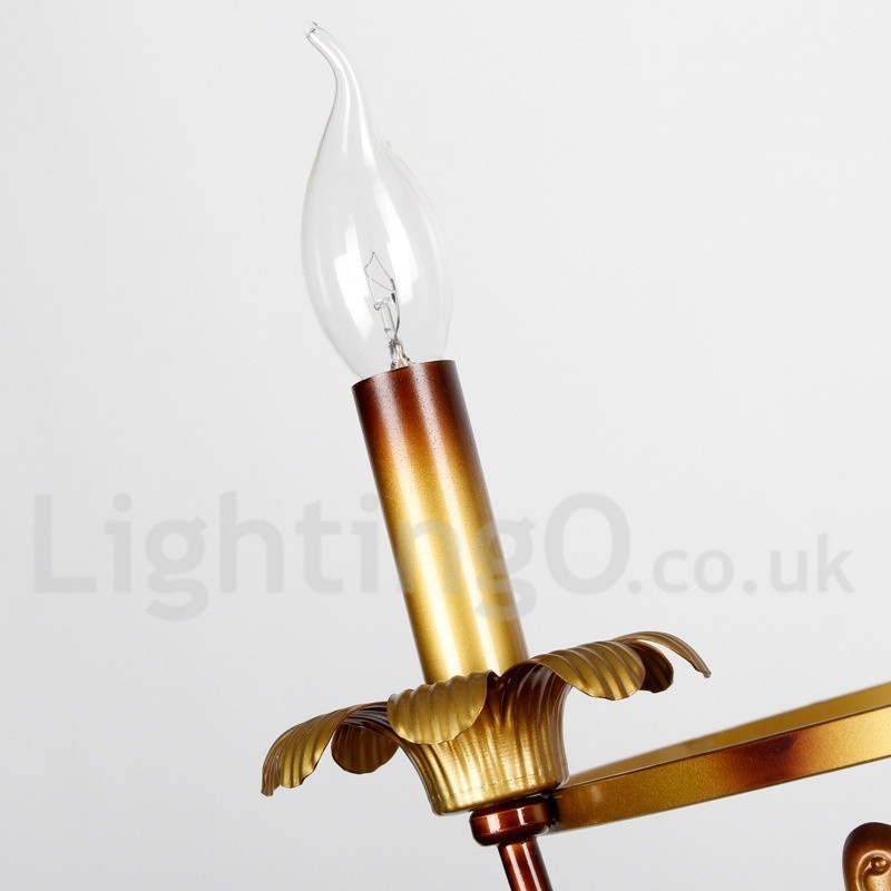 Lustre rétro à 5 lumières de style bougie