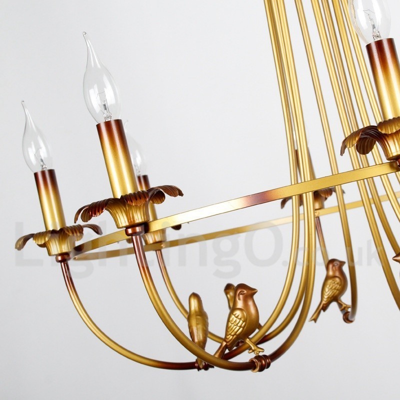 Lustre rétro à 5 lumières de style bougie