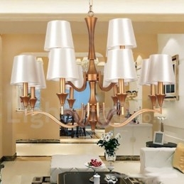Lustre méditerranéen à 12 lumières de style bougie