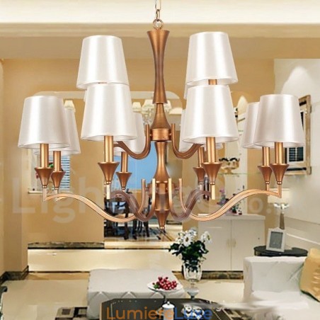 Lustre méditerranéen à 12 lumières de style bougie Lustre méditerranéen à 12 lumières de style bougie