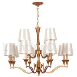 Lustre méditerranéen à 12 lumières de style bougie