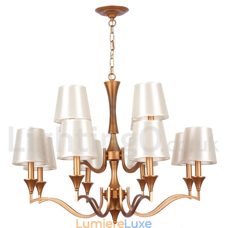 Lustre méditerranéen à 12 lumières de style bougie