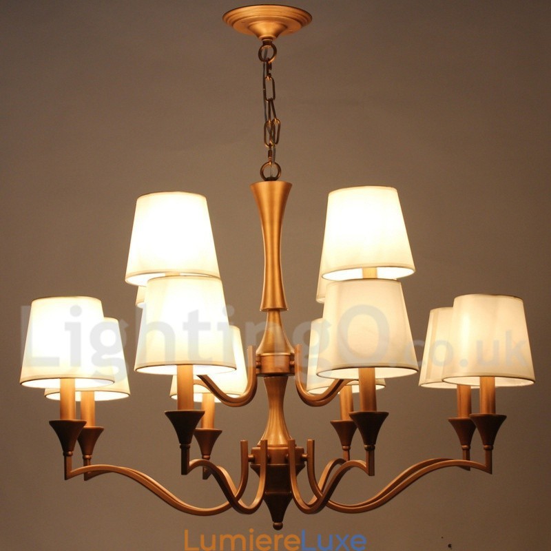 Lustre méditerranéen à 12 lumières de style bougie
