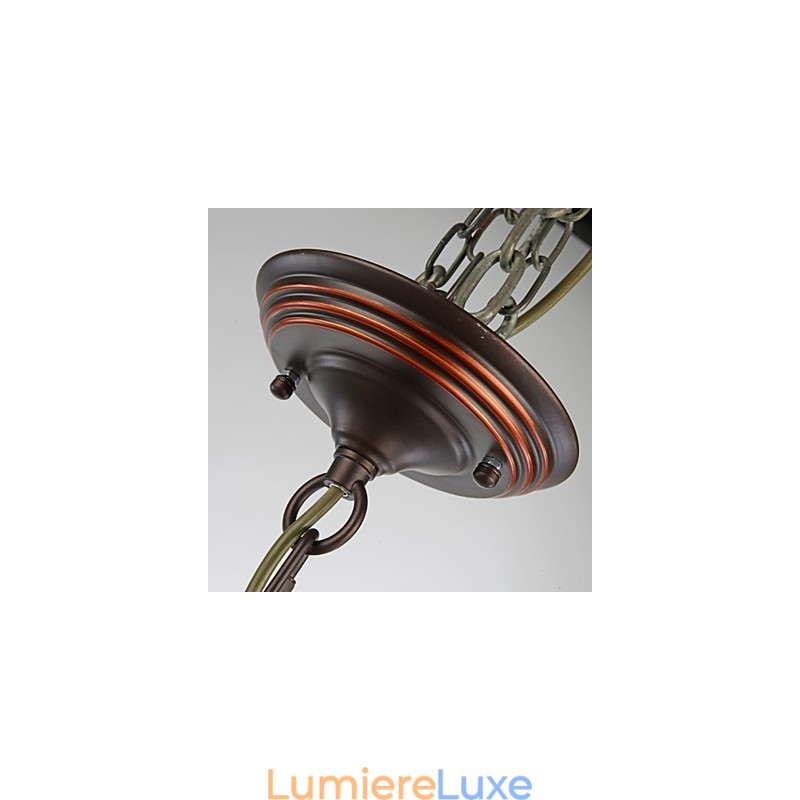 Lustre 6 lumières traditionnel classique vintage en métal