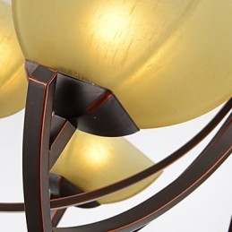 Lustre 6 lumières traditionnel classique vintage en métal