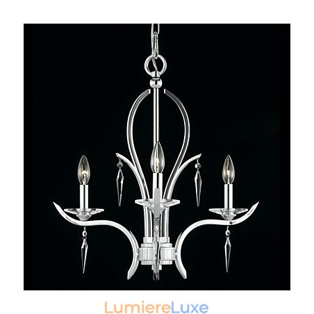 Lustre en cristal à 3 lumières en forme de bougie, couleur violet Lustre en cristal à 3 lumières en forme de bougie, couleur violet