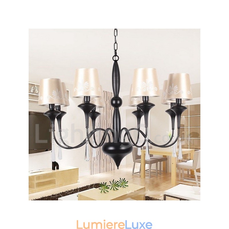 Lustre à 8 lumières de style bougie