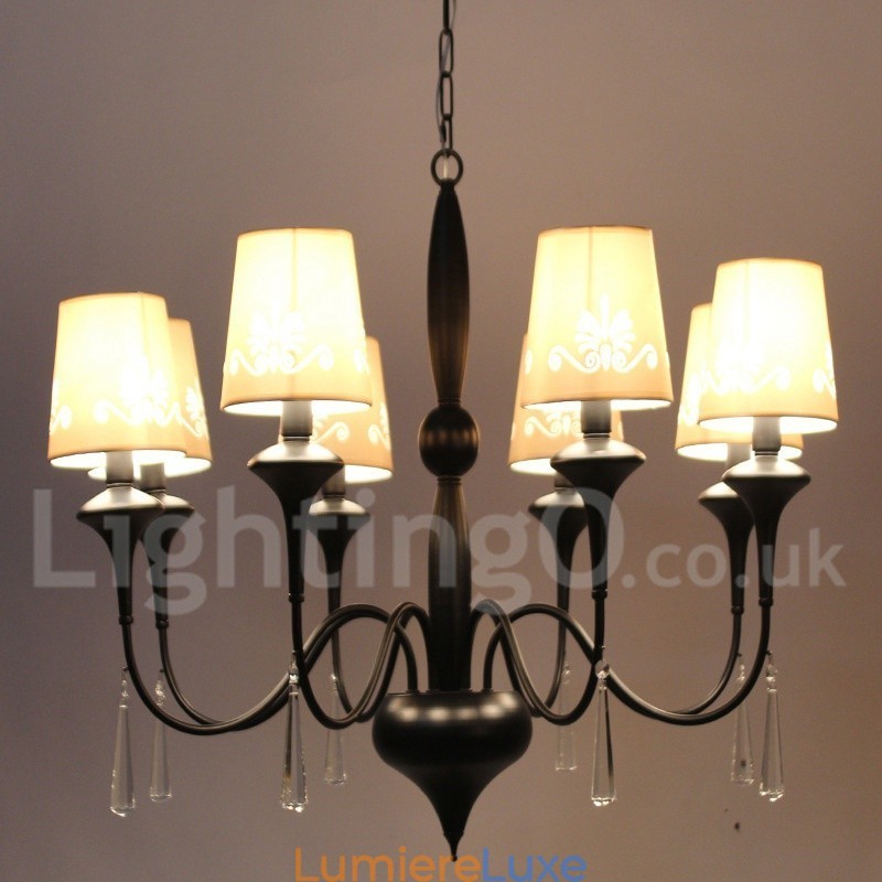 Lustre à 8 lumières de style bougie